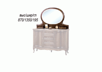 Надставка-зеркало W-NL на комод система WERSAL, мебель TARANKO